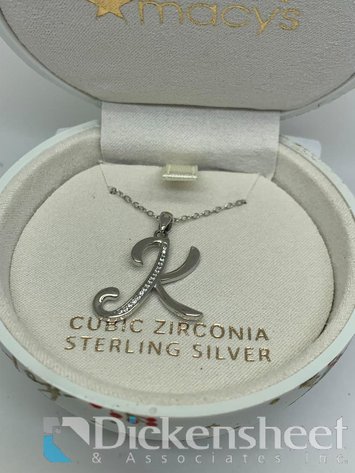 Image for Sterling Silver Initial Letter K In Box