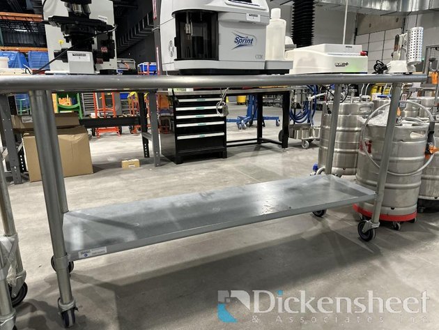 Image for STAINLESS STEEL TABLE with lower shelf, approximate
