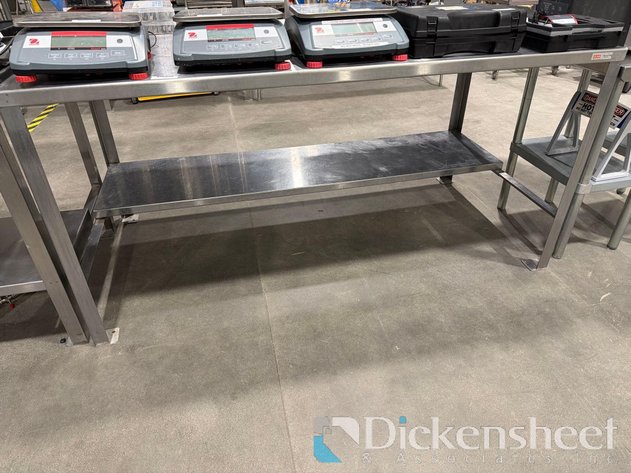 Image for STAINLESS STEEL TABLE with lower shelf - approximate