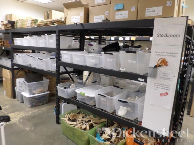 Image for GRAY METAL MEDIUM DUTY ADJUSTABLE SHELVING LOT, (3) SECTIONS