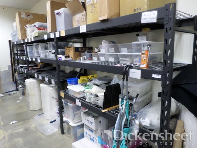 Image for GRAY METAL MEDIUM DUTY ADJUSTABLE SHELVING LOT, (3) SECTIONS