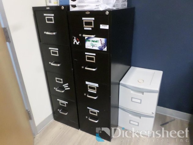 Image for (3) MISMATCHED TWO AND FOUR DRAWER FILE CABINTS
