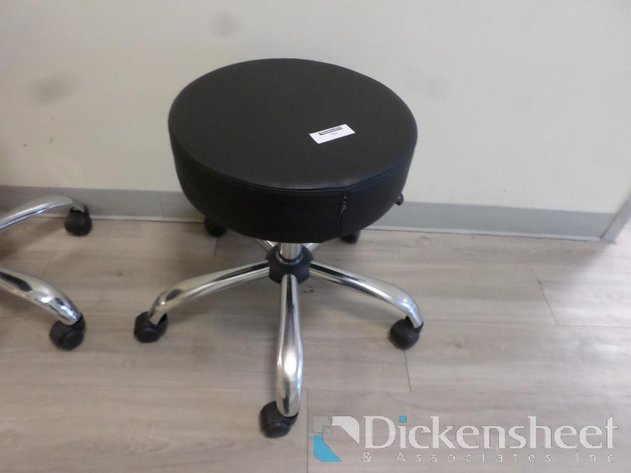 Image for BLACK WITH CHROME BASE STOOL