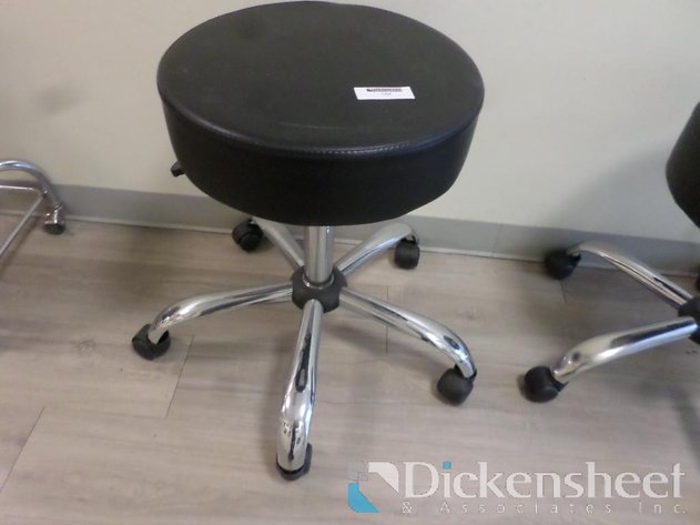 Image for BLACK WITH CHROME BASE STOOL