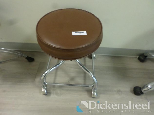 Image for BROWN WITH CHROME BASE STOOL