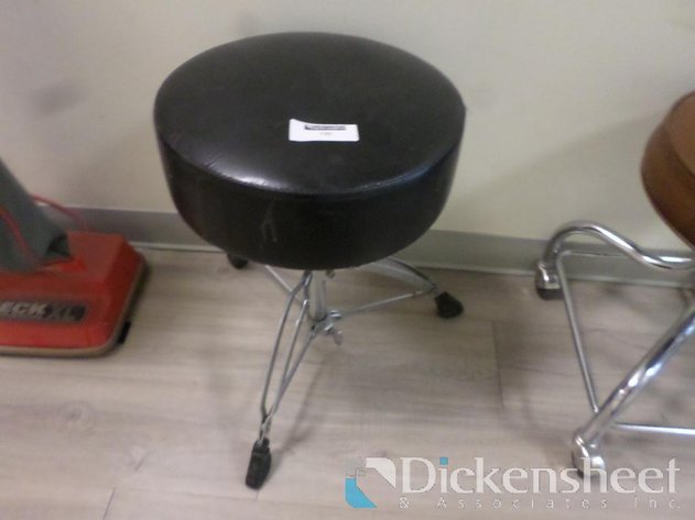 Image for BLACK WITH CHROME BASE STOOL