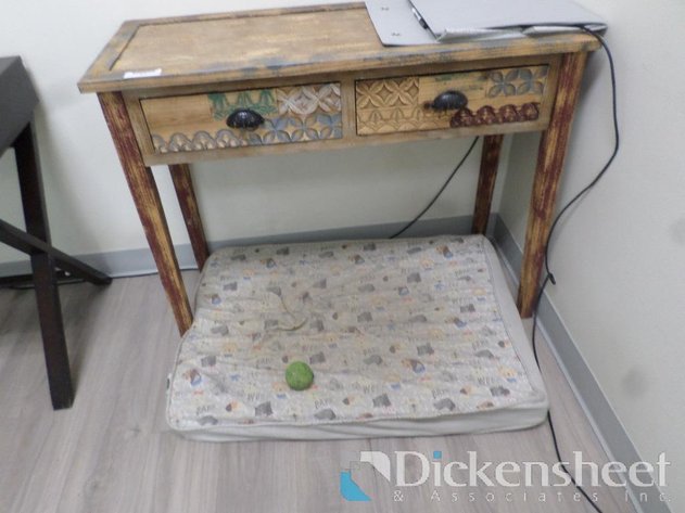 Image for CARVED DOUBLE DRAWER DESK