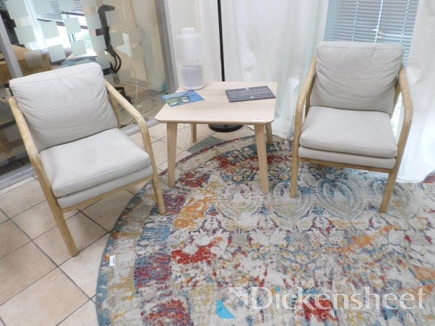 Image for LOT WITH (2) MATCHING SIDE CHAIRS & END TABLE