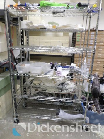 Image for METRO STYLE CHROME ADJUSTABLE WIRE RACK ON CASTERS ONLY-approximate