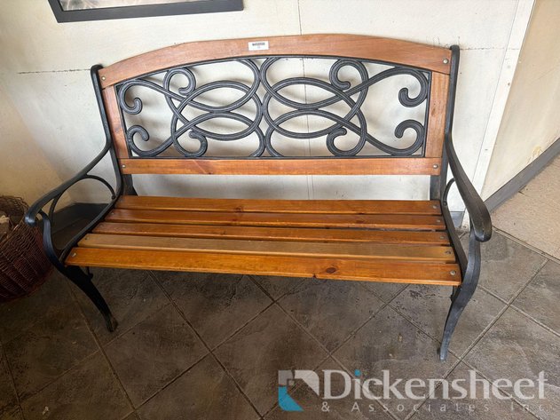 Image for WOOD WITH IRON PARK BENCH