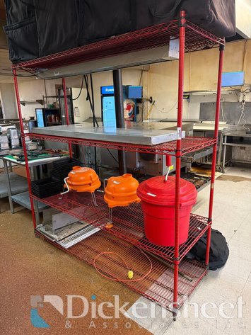 Image for RED METRO STYLE ADJUSTABLE WIRE RACK