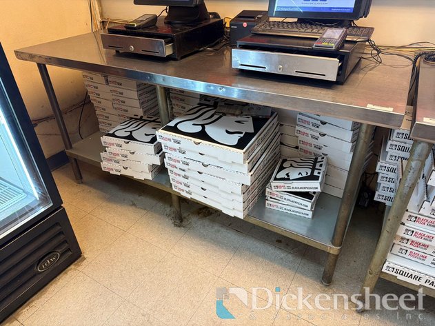 Image for STAINLESS STEEL TABLE with lower shelf-approximate