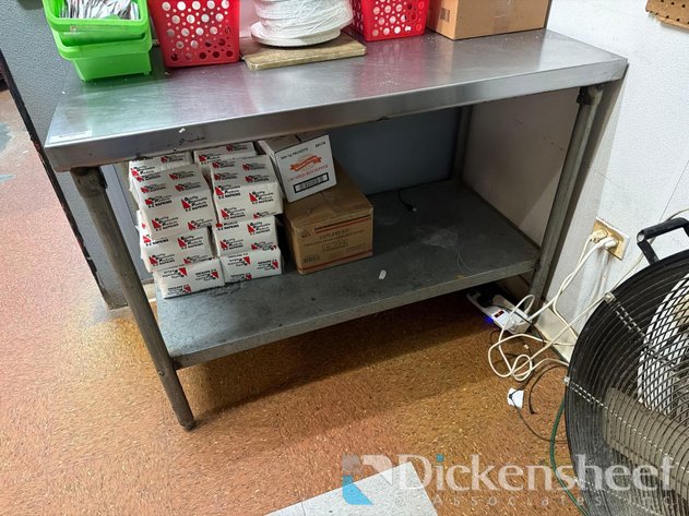 Image for STAINLESS STEEL TABLE with lower shelf-approximate