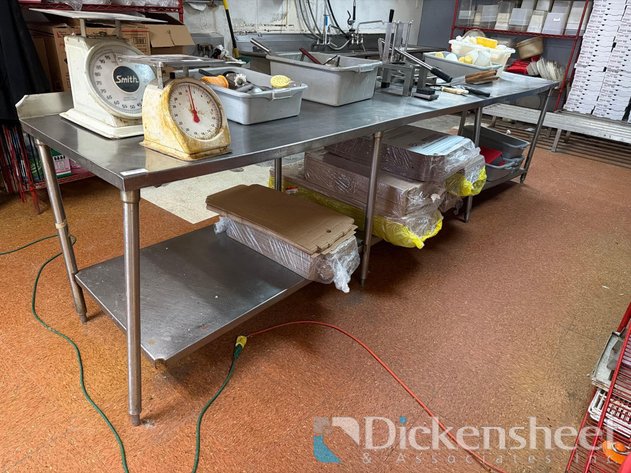 Image for STAINLESS STEEL TABLE with lower shelf-approximate