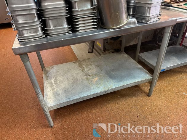 Image for STAINLESS STEEL TABLE with lower shelf-approximate