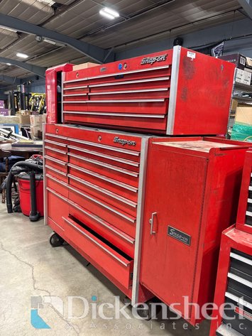 Image for SNAP-ON 24 DRAWER ROLLING TOOL CHEST W/ TOP CABINETS AND 2 SIDE