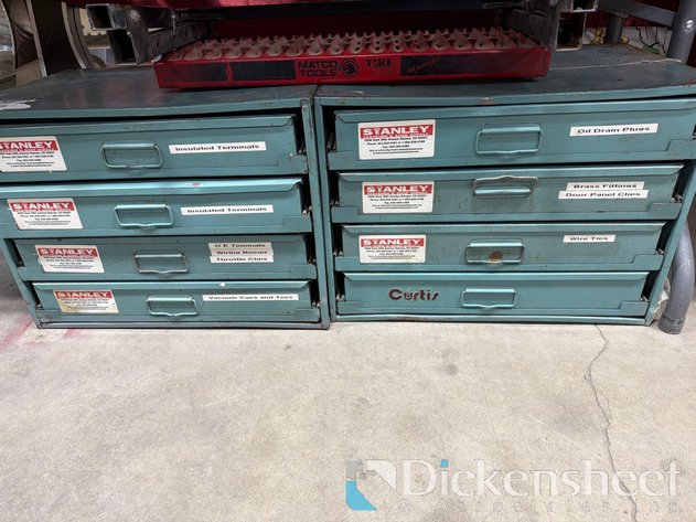 Image for (2) STANLEY PARTS CABINETS WITH CONTENTS