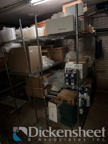 Image for (3) METRO STYLE ADJUSTABLE WIRE RACKS IN BASEMENT