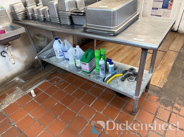 Image for STAINLESS STEEL TABLE with lower shelf-approximate