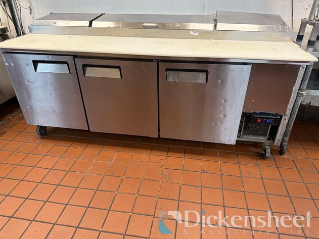 Image for STAINLESS STEEL THREE DOOR REFRIGERATED PREP STATION, MPF8203GR