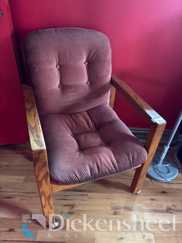 Image for SET OF ROLLING CHAIRS WITH RED CUSHIONS, QTY (4)