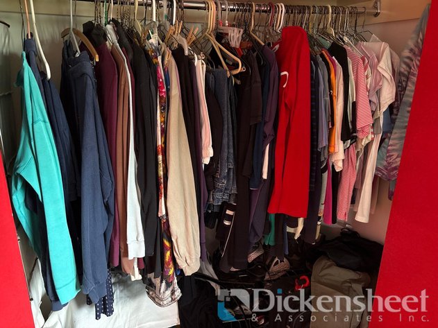 Image for LOT OF CLOTHING IN BEDROOM CLOSET