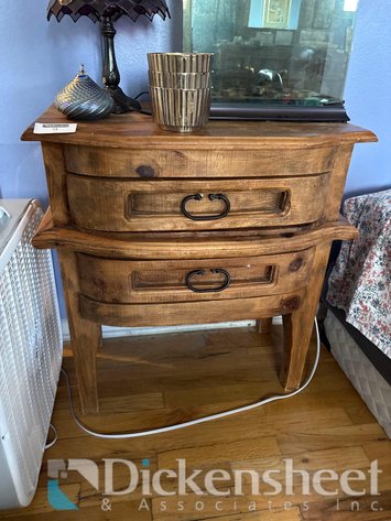 Image for PAIR OF WOOD NIGHT STANDS WITH TWO DRAWERS
