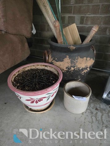 Image for CERAMIC POT LOT QTY (3)