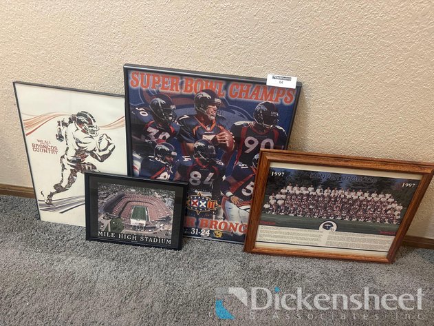 Image for DENVER BRONCOS FRAMED PHOTOS, QTY (4)