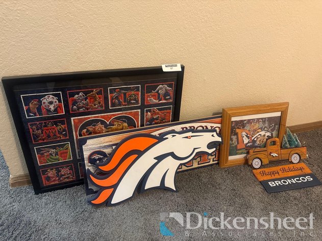 Image for DENVER BRONCOS THEMED WALL ART, QTY (5)