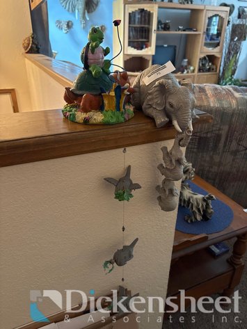 Image for ELEPHANT AND TURTLE DECORATIONS, QTY (2)