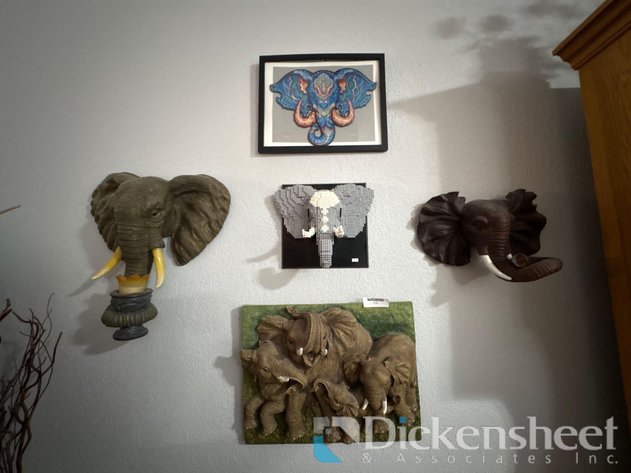 Image for ELEPHANT WALL HANGING LOT, QTY (4)