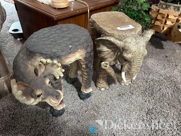 Image for LOT WITH (2) ELEPHANTS