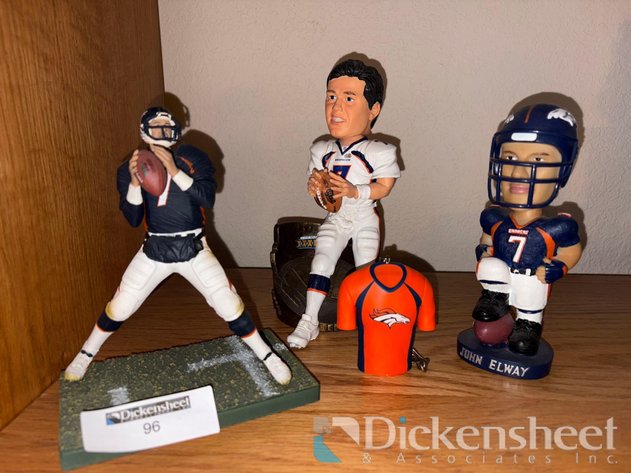 Image for JOHN ELWAY BOBBLE HEADS AND FIGURINE, QTY (3)