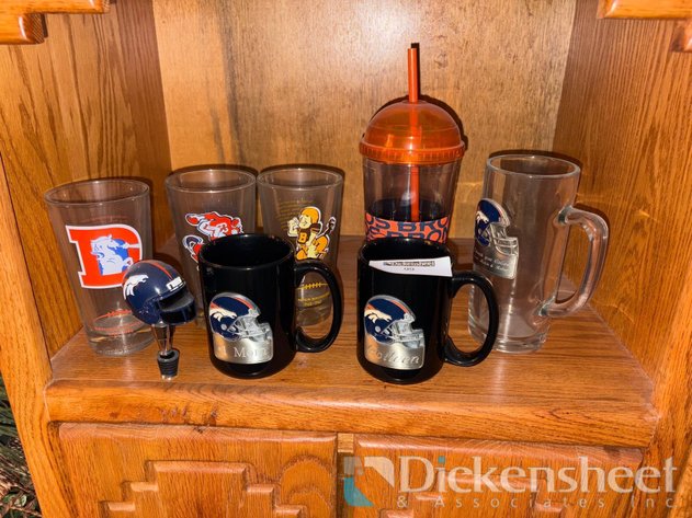 Image for BRONCOS GLASS CUPS AND MUGS, QTY (7)