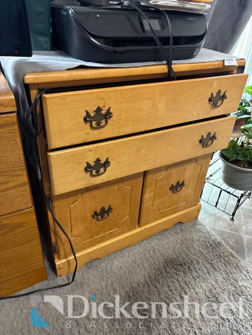Image for TWO DRAWER / TWO DOOR CABINET WITH TRADITIONAL HARDWARE