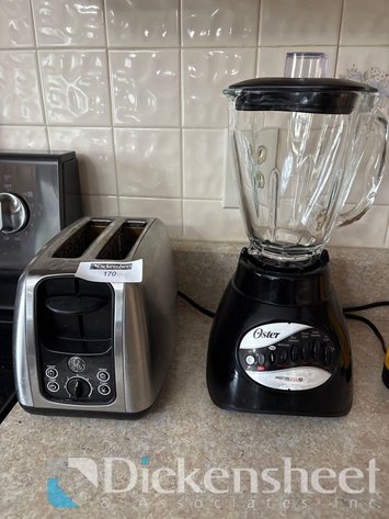 Image for OSTER BLENDER, GE TWO SLICE TOASTER