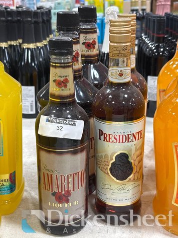 Image for ROMEO AMARETTO AND PRESIDENTE BRANDY, QTY (5)