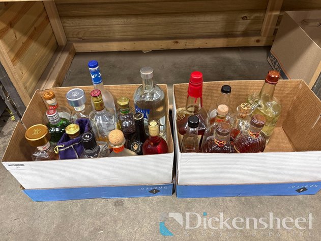 Image for MIXED LOT OF PARTIALLY FILLED LIQUOR BOTTLES - QTY (21)