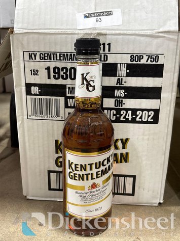 Image for KENTUCKY GENTLEMAN BOURBON WHISKEY, QTY (12)