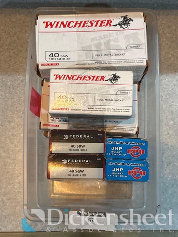 Image for LOT OF 40 CALIBER S&W ROUNDS