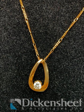 Image for 14kt Yellow Gold 0.30 Carat Diamond Pendant