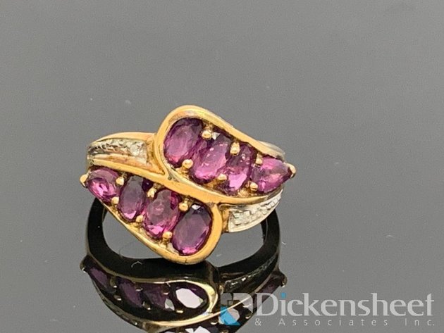 Image for 10KT Yellow Gold Cocktail Ring With Gemstones