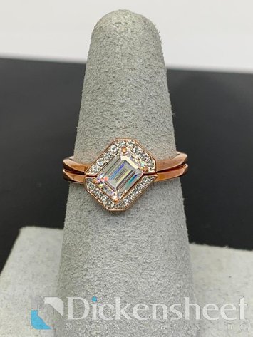 Image for Swarovski Rose Gold Tone Wedding Set With Box