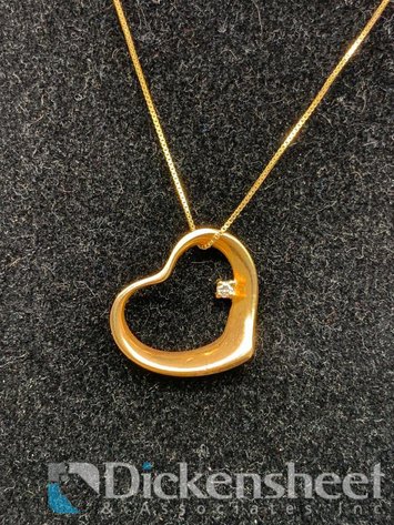 Image for 14kt Yellow Gold Heart Pendant
