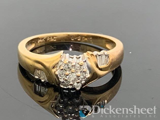 Image for 14KT Yellow Gold 0.20 CTW Diamond Cocktail Ring