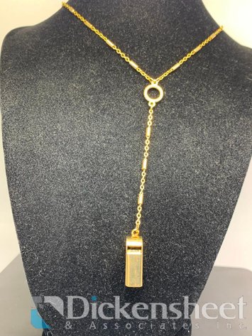 Image for Gold Tone Necklace With Whistle Pendant