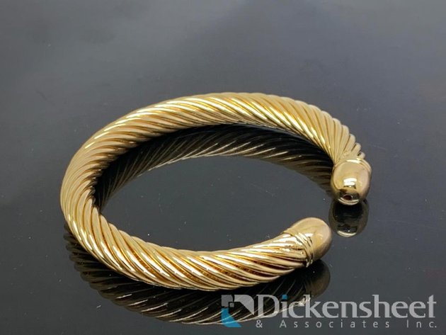 Image for Gold Tone Cuff Bangle Bracelet