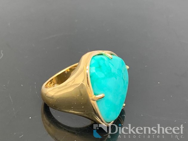 Image for Gold Tone Ring With Stone