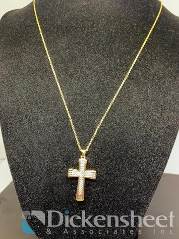 Image for Gold Tone Cross Necklace